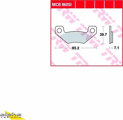 Immagine prodotto di Set di pastiglie freno TRW MCB860SI DS 450