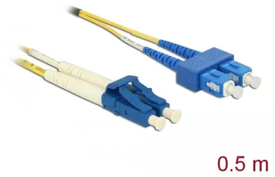 Produktbild von Delock Kabel LWL LC > SC Singlemode OS2 0,5 m