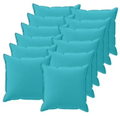 Productafbeelding van vidaXL Kussenhoezen, 12 stuks, HOUTEN, turquoise, 50 x 50 cm, polyester