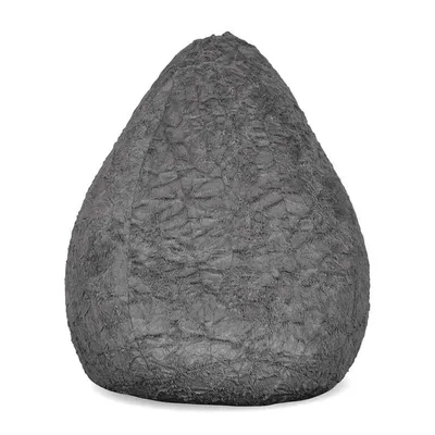 Produktbild von Lumaland Luxury Fluffy Sitzsack stylischer Webplüsch Beanbag - 120L Füllung - Grau