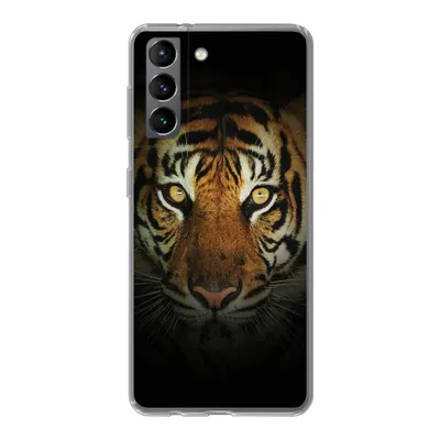 Produktbild von MuchoWow® Handyhülle Schutzhülle Hülle für Samsung Galaxy S21 Tiger - Licht - Augen Silikon Softcase Handy Hülle - Softcase