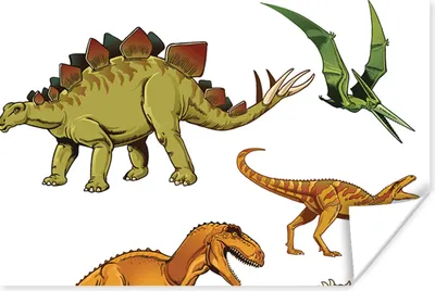 Produktbild von MuchoWow® Poster Dinosaurier - Zeichnung - Jungen - Kinder 30x20 cm - Plakate - Print