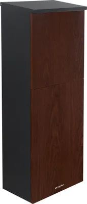 Produktbild von LOGIXBOX Freistehender Paketkasten – 1.0 mm Stahldicke - Trendybox Entnahme von hinten Merbau-Schwarz