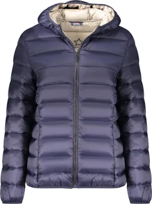 Produktbild von Blaue Damenjacke: Stilvoll, Funktional, Mit Kapuze und Taschen