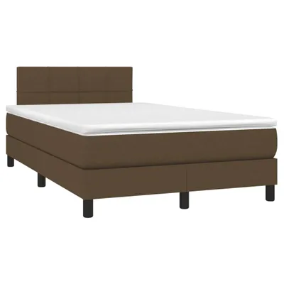 Obrázok produktu pre vidaXL Box spring posteľ s matracom tmavohnedá 120x190 cm látka