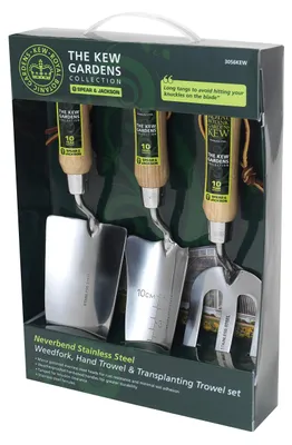 Zdjęcie produktu dla Spear & Jackson 3056KEW Kew Gardens – zestaw 3 narzędzi ręcznych ze stali nierdzewnej, seria "Neverbend"