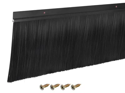 Türbürste H-Form, Aluminiumlegierung, 150 mm PP-Bürste, 1200 mm, schwarz