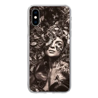 Produktbild von MuchoWow® Handyhülle Schutzhülle Hülle für iPhone X Frau - Tiere - Pflanzen Silikon Softcase Handy Hülle - Handyhülle