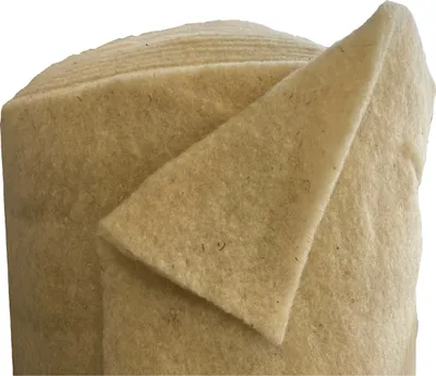 Produktbild von Woll Volumenvlies aus Schafschurwolle 200g/m², 1,5 m breit, 5 m lang, ca. 15 mm dick, 7,5 m²