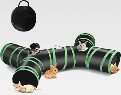 Produktbild von Katzentunnel Kätzchen Tunnel Katzenspielzeug interaktives Pop-Up-Labyrinthhaus-Spielzeug für kleine Kaninchen,Welpen,Frettchen,Meerschweinchen