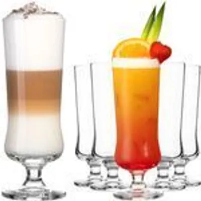 Produktbild von IMPERIAL glass Elegante Cocktailgläser aus Crystalline Glas 300ml Set 6-Teilig Longdrinkgläser Eiskaffeegläser Cocktails