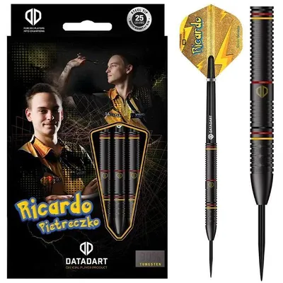 Produktbild von Datadart Ricardo Pietreczko 90% Tungsten 21g Black PVD Steeldarts Steel Tip Darts Dartpfeile