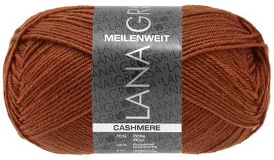 Produktbild von Lana Grossa MEILENWEIT 50 g CASHMERE weiche 4-fach Sockenwolle mit Kaschmir-Anteil 210 m Farbe 066 - Karamell
