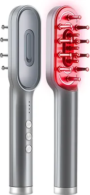 Produktbild von Haarkamm gegen Haarausfall, LED Kopfmassagebürste für Haarwachstum, elektrisches Gerät zur Follikelaktivierung, für Männer und Frauen