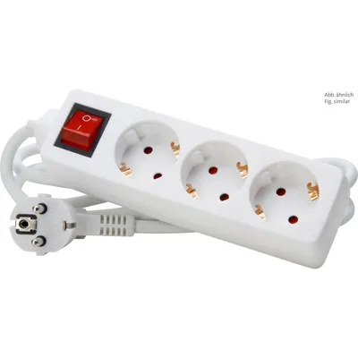 Obrázok produktu pre Kopp 129713007, 1,4 m, Biela, 3 AC zásuvky/AC zásuviek, 16 A, 250 V, Biela