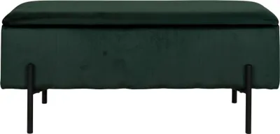 Produktbild von Truhenbank >Watford< in Grün, Stoff - 95x46x36,5cm (BxHxT)