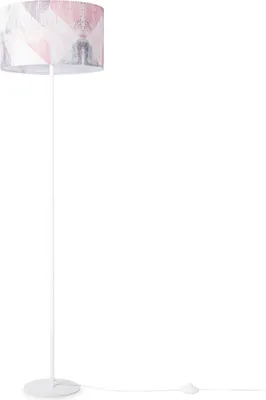 Produktbild von Stehlampe Wohnzimmer Modern E27 Leselampe Stehleuchte Stativ Retro Lampenschirm