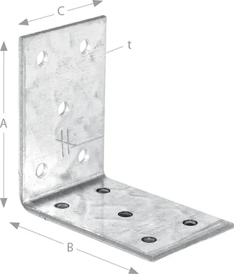 Produktbild von Simpson Strong-Tie Winkelverbinder DIN1052 Typ ANP 254660 Abmessungen 40x60x2,5x60mm feuerverzinkt - ANP254660