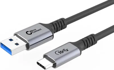 Produktbild von MicroConnect USB-C/USB-A Kabel 1m, 10Gb/s, 60W