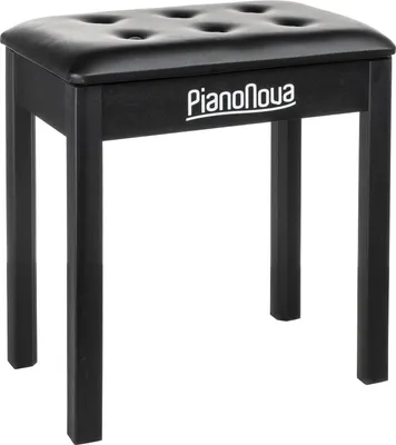 Image de Pianonova Bookcase Tabouret en bois pour piano Black
