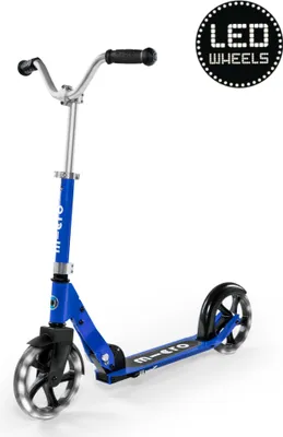 Immagine prodotto di Micro monopattino per bambini Cruiser LED blu - monopattino pieghevole con ruote a LED - 2 ruote