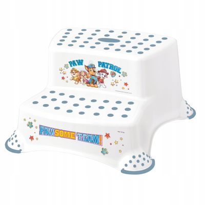 keeeper Paw Patrol Zweistufiger Tritthocker, Ab ca. 3 bis ca. 14 Jahre, Anti-Rutsch-Funktion, Igor, Weiß