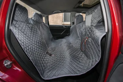 Immagine prodotto di Copri seggiolino per cani, sdraio per auto, coperta per auto, copertura per auto, copertura, letti per cani, sdraio, con chiusura in velcro, 220 cm, grigio