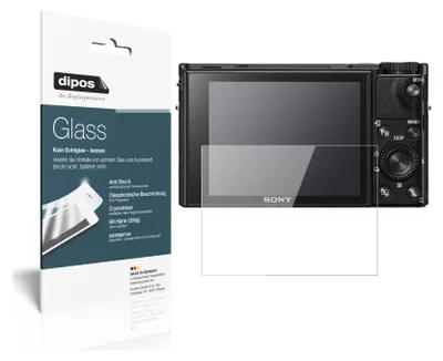Produktbild von 2x Schutzfolie für Sony Cyber-Shot DSC-RX100 - Anti-Shock 9H Folie dipos Glass Kunststoffglas