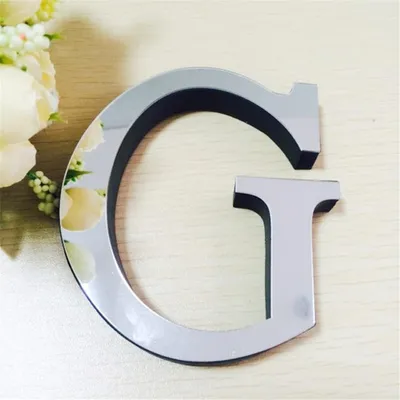 Produktbild von Wandaufkleber 3D Buchstabe silber spiegelnd 150 mm, Buchstabe G