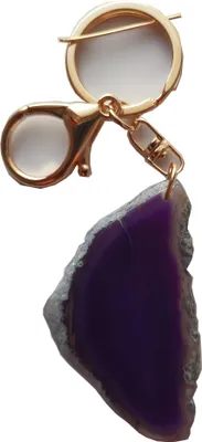 Image de NATURAL Cristal d'agate Porte-clés pour ascendant ou soleil de naissance en JUNGFRAU