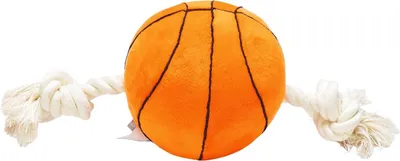Obrázok produktu pre Hračka pre psov Beeztees basketbalový kôš s lanom oranžová z plyšu