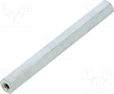 Zdjęcie produktu dla 10 sztuk dystansów z gwintem wewnętrznym M2,5, sześciokątne, długość 50 mm. 122X50 - elementy dystansowe