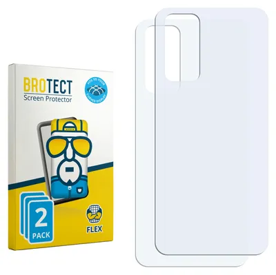 Produktbild von 2x BROTECT Fullscreen Schutzfolie für Xiaomi Redmi Note 11 (Rückseite) Displayschutz Folie Fullcover Klar Transparent