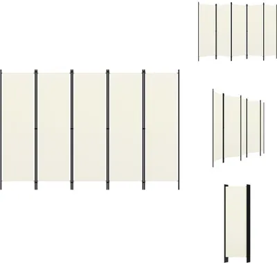 Immagine prodotto di vidaXL Divisorio 5 pezzi bianco crema 250x180 cm - Divisori per ambienti