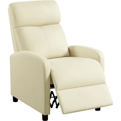 Produktbild von Yaheetech Relaxsessel verstellbarer TV Sessel 90°/120°/160° Fernsehsessel aus Kunstleder, Beige