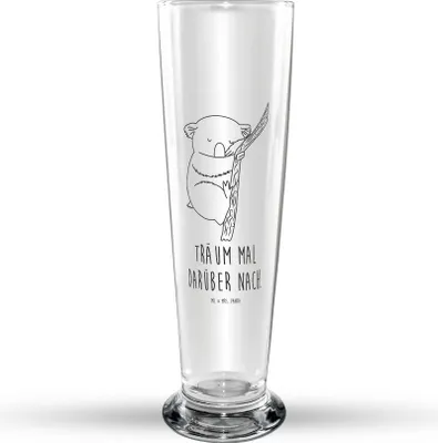 Produktbild von Mr. & Mrs. Panda Bierglas Koalabär - Transparent - Geschenk, Trinkglas, Bierbecher, Glasbecher, Traum, Schlafzimmer, Bier Glas, Träumen, Lustige Sprüche, Koala, Bär