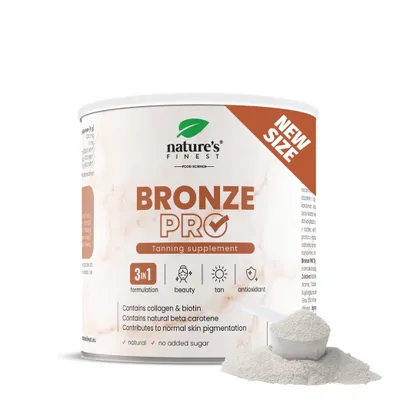 Nature's Finest Bronze PRO, kollagen, bräunen, biotin, melanin, #WeAreNature 