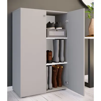 Produktbild von VCM XL Holz Großer Schuhschrank Schuhregal Groß Stiefel Dielenmöbel Lona 3 Fächer