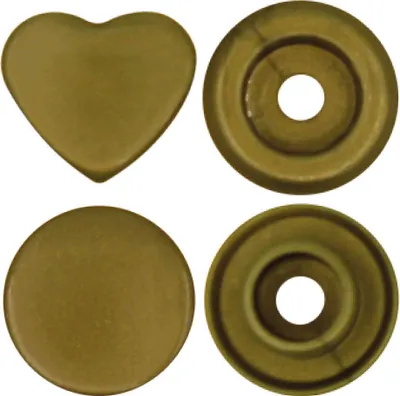 Produktbild von BabySnap Herz Druckknöpfe (12.4mm) glänzend B11 gold
