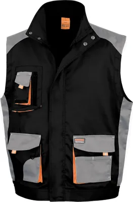 Obrázek produktu pro WORK-GUARD by Result - "Lite" vesta pro muže/ženy Uni BC5474 (M) (černá/šedá/oranžová)