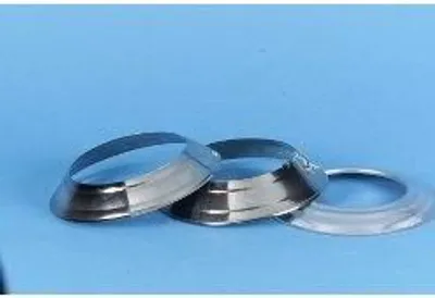 Produktbild von Ofenrohr-Rosetten mit Klammer, vernickelt bis 135 mm ø