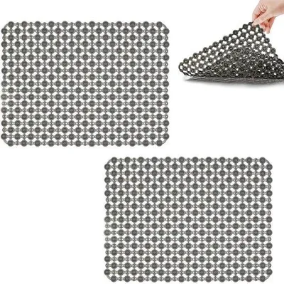 Productafbeelding van Spoelbakmat - Gootsteenmat Keuken - Servies Drogen - Snel Afdruipend - 40 x 30 cm - Zwart