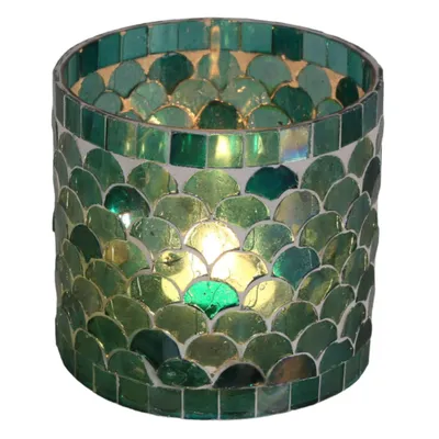 Produktbild von Orientalisches Mosaik Windlicht Athen Grün, Größe:M