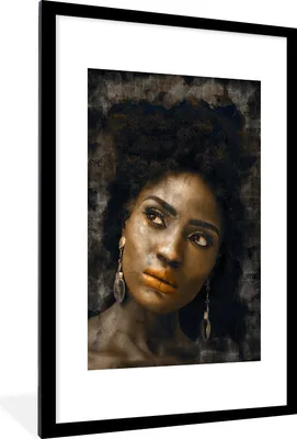 Produktbild von MuchoWow® MuchoWow® Gerahmtes Poster Frauen - Gold - Zeitungsartikel 60x90 cm - Poster mit zchwarzem Bilderrahmen - Dekoration - Wandposter Wohnzimmer - Hochwertig