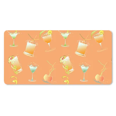 Produktbild von MuchoWow® Schreibtischunterlage Cocktail - Orange - Entwurf 80x40 cm - XXL Mauspad - Gaming Mauspad