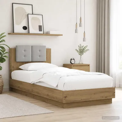 Image de Lit exclusif - Structure de lit avec tête de lit, fabrication artisanale, en bois d'érable