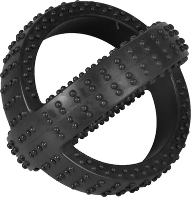 Zdjęcie produktu dla Zabawka dla psów Flamingo – gumowa piłka Gladiator Cross w kolorze czarnym, wymiary: 17,5 cm