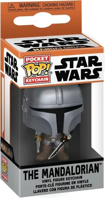 Produktbild von Funko Pop! Star Wars : The Mandalorian - Mando with Darksaber pocket keychain