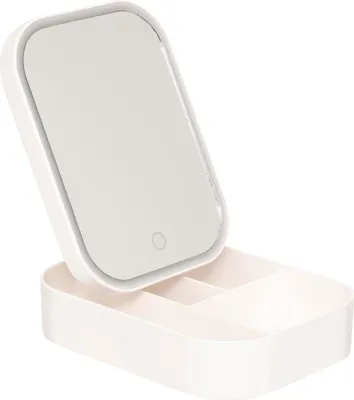 Obrázok produktu pre LED kozmetické zrkadlo 2 v 1 LUMI s úložným boxom, 19,8 x 15 x 6 cm