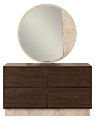 Immagine prodotto di Set per camera da letto marrone: letto grande, comò, comodini, set di design